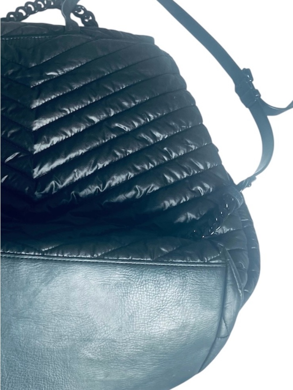 👜 Rebecca Minkoff Edie Quilted Nylon Backpack Black EUC - Picture 10 of 12